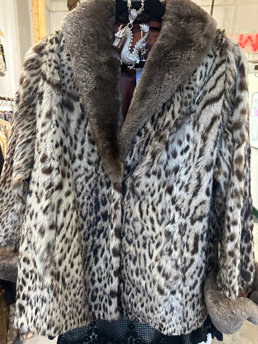 C1960s leopard print fur