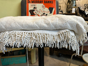 Vintage hand crochet bedspread